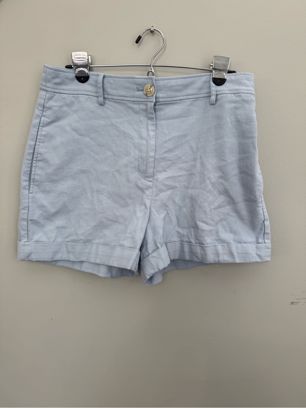 LOFT Light Blue Cotton Chino Shorts